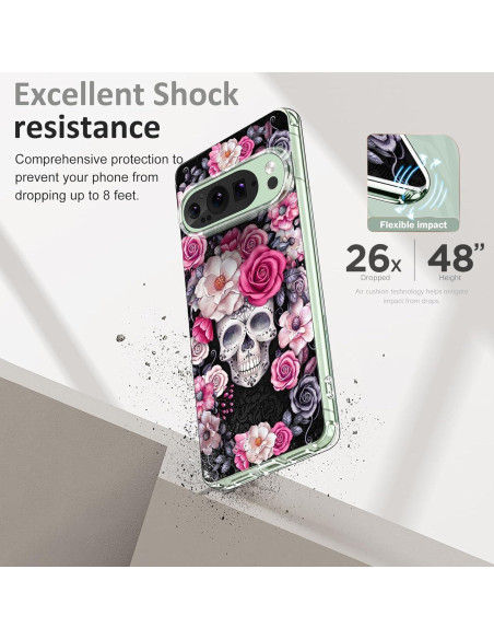 Funda Protectora Gxmeuie para Google Pixel 9 Pro XL Floral TPU Funda Protectora Gxmeuie para Google Pixel 9 Pro XL Floral TPU
