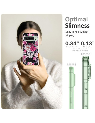 Funda Protectora Gxmeuie para Google Pixel 9 Pro XL Floral TPU