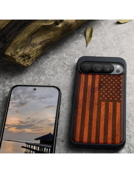 Funda de Madera Carveit para Google Pixel 9 Pro - Antichoque Funda de Madera Carveit para Google Pixel 9 Pro - Antichoque