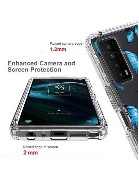 Funda Protectora Transparente para TCL Stylus 5G 2022 con Protector de Pantalla