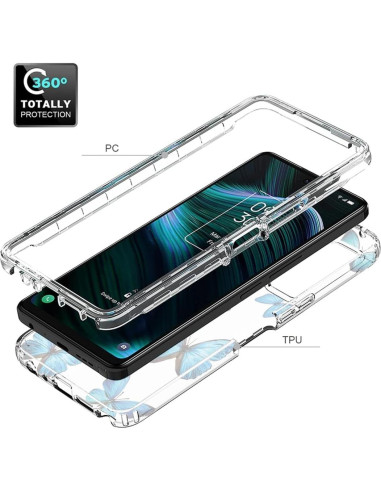 Funda Protectora Transparente para TCL Stylus 5G 2022 con Protector de Pantalla
