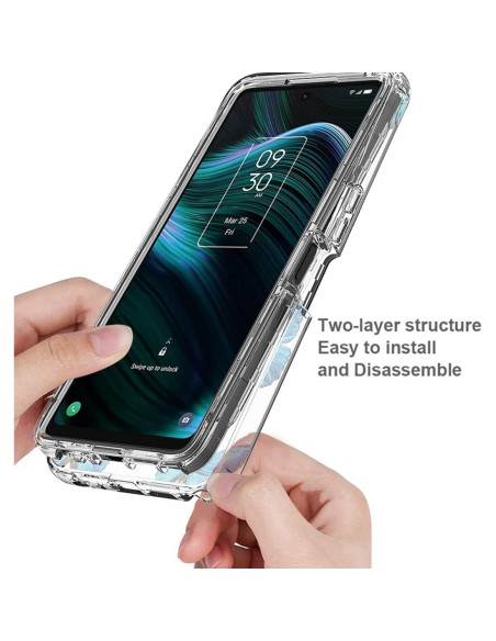 Funda Protectora Transparente para TCL Stylus 5G 2022 con Protector de Pantalla