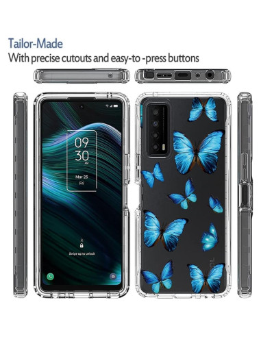 Funda Protectora Transparente para TCL Stylus 5G 2022 con Protector de Pantalla