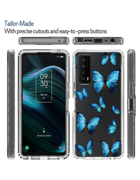 Funda Protectora Transparente para TCL Stylus 5G 2022 con Protector de Pantalla