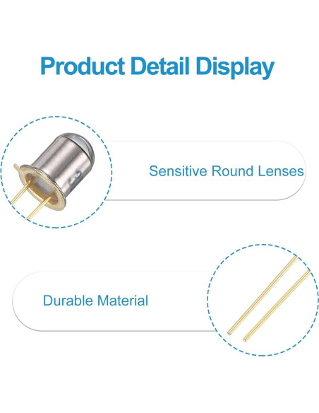 Diodos Fotográficos PATIKIL 5mm, Paquete de 4 Sensores Luz Diodos Fotográficos PATIKIL 5mm, Paquete de 4 Sensores Luz