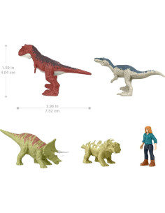 Paquete de 5 Mini Figuras Jurassic World Dominion Mattel 2
