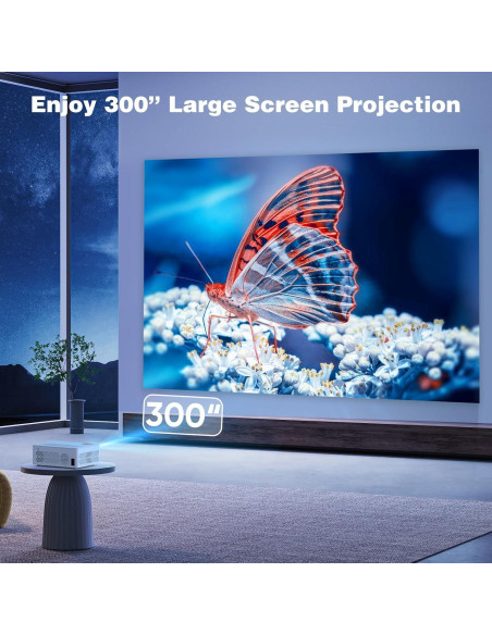 Proyector WiFi Bluetooth PURSHE AK-60 Nativo 1080P 450 Lúmenes