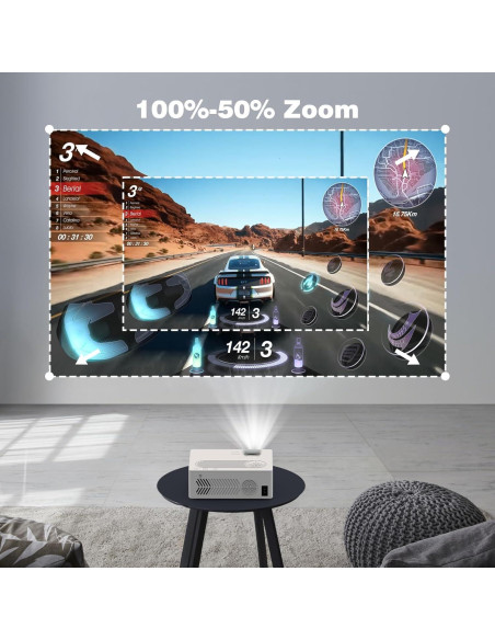 Proyector WiFi Bluetooth PURSHE AK-60 Nativo 1080P 450 Lúmenes