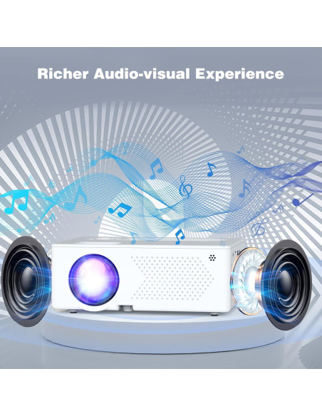 Proyector WiFi Bluetooth PURSHE AK-60 Nativo 1080P 450 Lúmenes