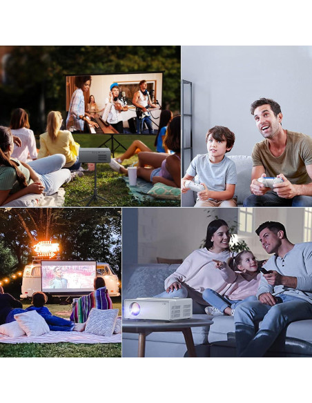 Proyector WiFi Bluetooth PURSHE AK-60 Nativo 1080P 450 Lúmenes