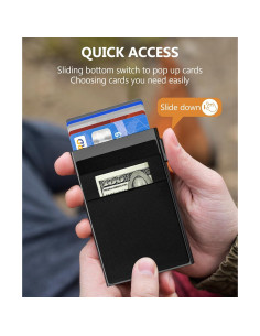 Cartera Slim ONLOOKER para Hombres con Bloqueo RFID - Negro Mate 2