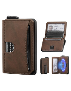 Billetera minimalista para hombres iwantit con bloqueo RFID