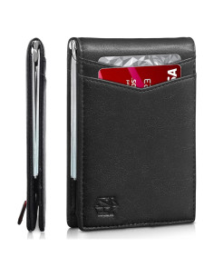 Billetera Slim Zitahli para Hombres con 6 Ranuras y Bloqueo RFID