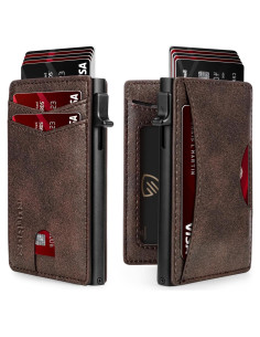 Cartera Slim RUNBOX RFID Minimalista para Hombres - Gunmetal