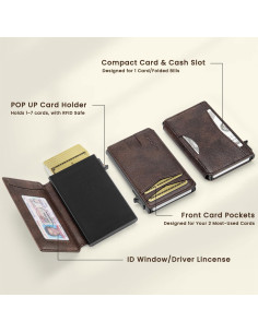 Cartera Slim RUNBOX RFID Minimalista para Hombres - Gunmetal 2