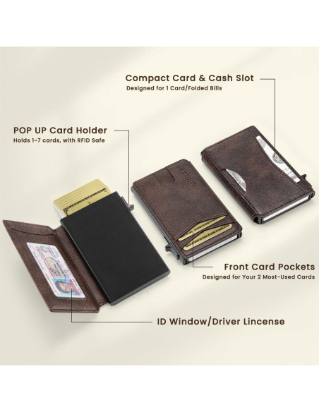 Cartera Slim RUNBOX RFID Minimalista para Hombres - Gunmetal Cartera Slim RUNBOX RFID Minimalista para Hombres - Gunmetal