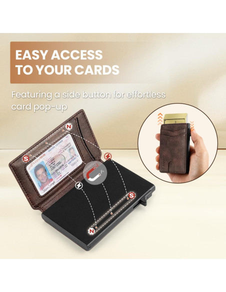 Cartera Slim RUNBOX RFID Minimalista para Hombres - Gunmetal Cartera Slim RUNBOX RFID Minimalista para Hombres - Gunmetal