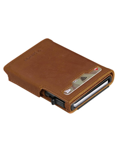 Billetera RFID Minimalista SparkMark para Hombres - Marrón Claro