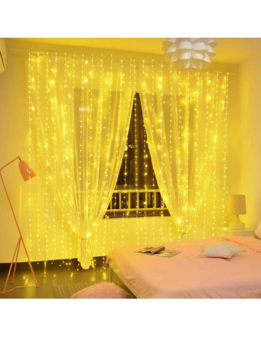 Luces de Cortina LED BrizLabs 288 LED Multicolor Control Remoto