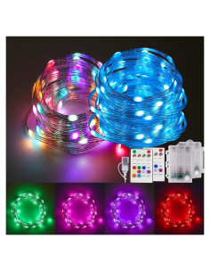 Luces de Hadas LED Osteplus 5m Multicolor con Control Remoto