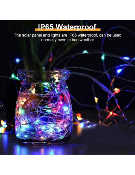 Luces de Hadas Solares ZAIYW 30.48m 300 LED Multicolor Luces de Hadas Solares ZAIYW 30.48m 300 LED Multicolor