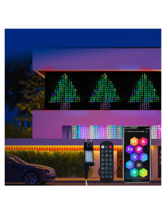 Luces de Cortina Inteligente QINER 2x2m 400 LEDs IP65 Decoración