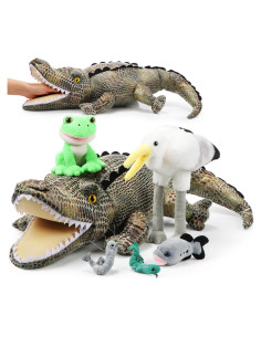 Conjunto de Juguetes de Peluche Leyndo 6 en 1 Cocodrilo 55.88 cm