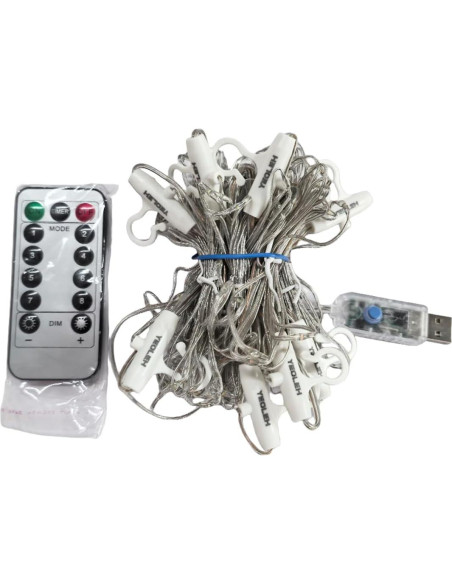 Cortina de Luces LED YEOLEH 2.4x1.8m USB Multicolor IP64 Cortina de Luces LED YEOLEH 2.4x1.8m USB Multicolor IP64