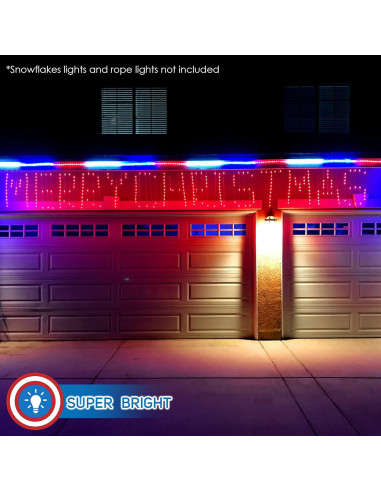 Luces LED de Cortina Feliz Navidad Russell Decor 5.49m RGB