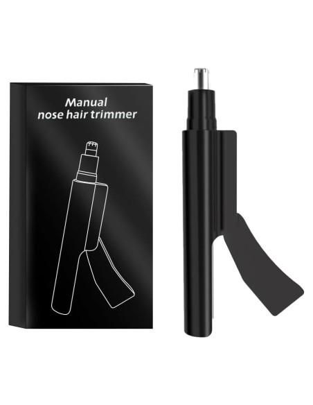 Recortador de Vello Nasal Manual Cxjesin Impermeable Negro