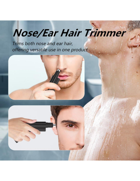 Recortador de Vello Nasal Manual Cxjesin Impermeable Negro