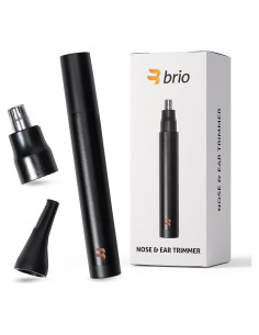 Recortador de Vello Nasal y de Oído Brio - Cuchilla Doble, Resistente al Agua