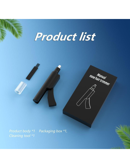 Recortador de Vello Nasal Manual Cxjesin Impermeable Negro