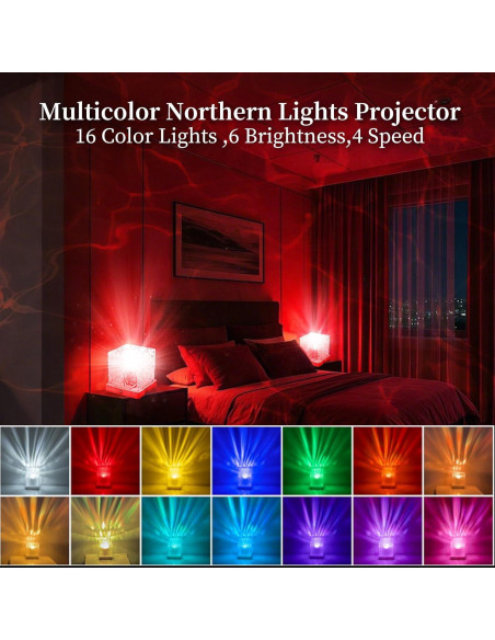 Proyector de Luces del Norte LETOUR LT-NL025 RGB 16 Colores