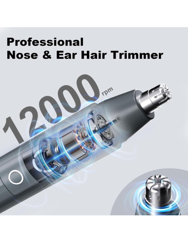 Recortadora de Vello Nasal JISHO USB Tipo-C Impermeable