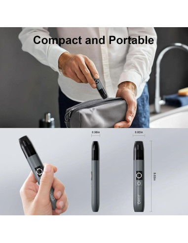 Recortadora de Vello Nasal JISHO USB Tipo-C Impermeable