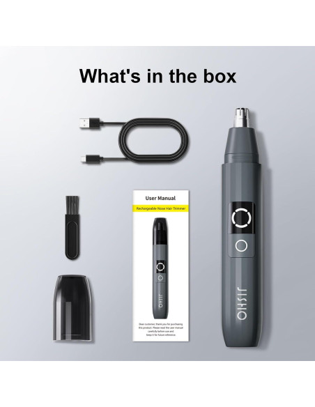 Recortadora de Vello Nasal JISHO USB Tipo-C Impermeable