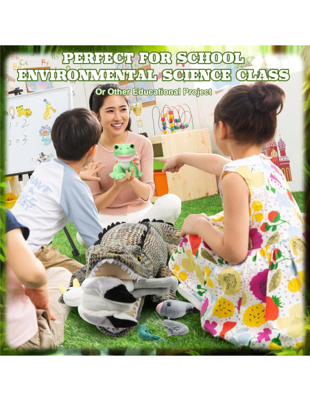 Conjunto de Juguetes de Peluche Leyndo 6 en 1 Cocodrilo 55.88 cm