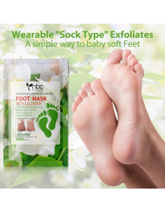 Mascarilla Hidratante para Pies nbc BeautiLab Jazmín - 3 Pares 2