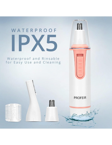 Recortador de Vello Facial Profeir PF-TR01 Inalámbrico IPX5