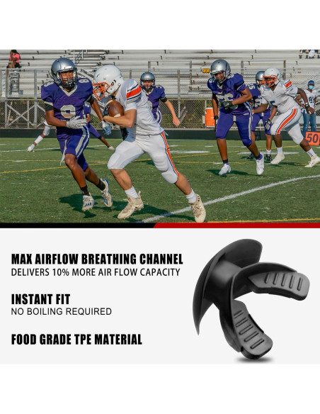 Protector Bucal GY para Fútbol y Deportes de Contacto - Negro