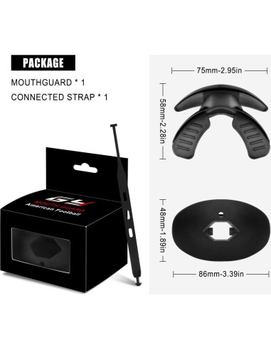 Protector Bucal GY para Fútbol y Deportes de Contacto - Negro