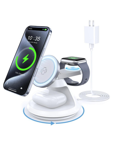 Estación de Carga Inalámbrica 3 en 1 MagSafe 15W - Autige