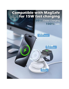 Estación de Carga Inalámbrica 3 en 1 MagSafe 15W - Autige 2