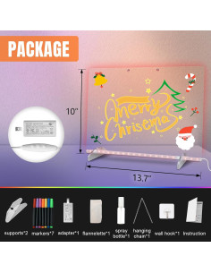 Tablero de Notas LED Signsxcel 34.8x25.4cm 7 Colores 4 Modos 2