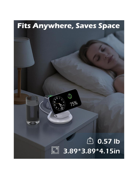 Estación de Carga Inalámbrica 3 en 1 MagSafe 15W - Autige