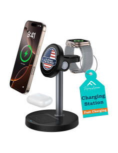 Estación de Carga 3 en 1 FLYING APSARAS para Apple - Carga Rápida