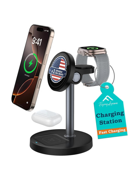 Estación de Carga 3 en 1 FLYING APSARAS para Apple - Carga Rápida Estación de Carga 3 en 1 FLYING APSARAS para Apple - Carga Rápida
