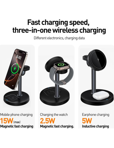 Estación de Carga 3 en 1 FLYING APSARAS para Apple - Carga Rápida