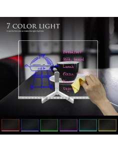 Tablero de Borrado en Seco Laysinly LED 40x30 cm 7 Colores 2